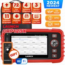 2024 LAUNCH CRP123X Elite OBD2 Scanner FCA SGW Oil Reset Auto VIN Lifetime Free