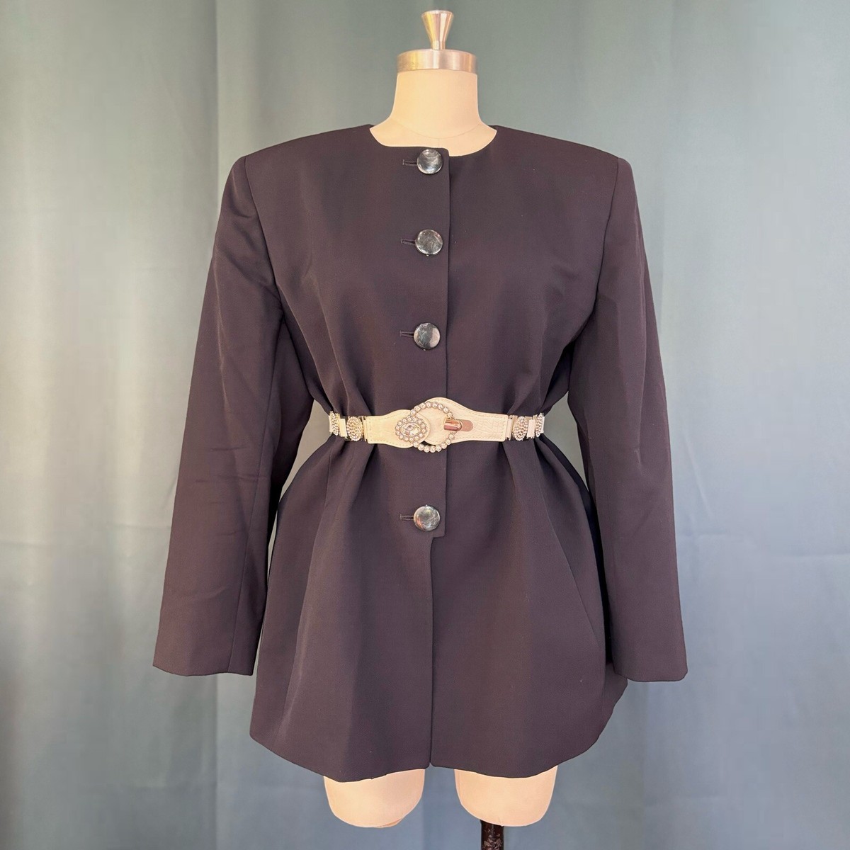 Vintage 80s Christian Dior Wool Long Line Suit Jacket (Size 16) | eBay