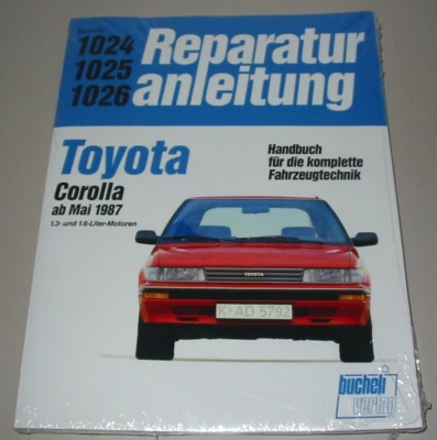 Reparaturanleitung Toyota Corolla 1.3 / 1.6 Liter Motor ab Mai 1987 Buch NEU - Bild 1 von 2
