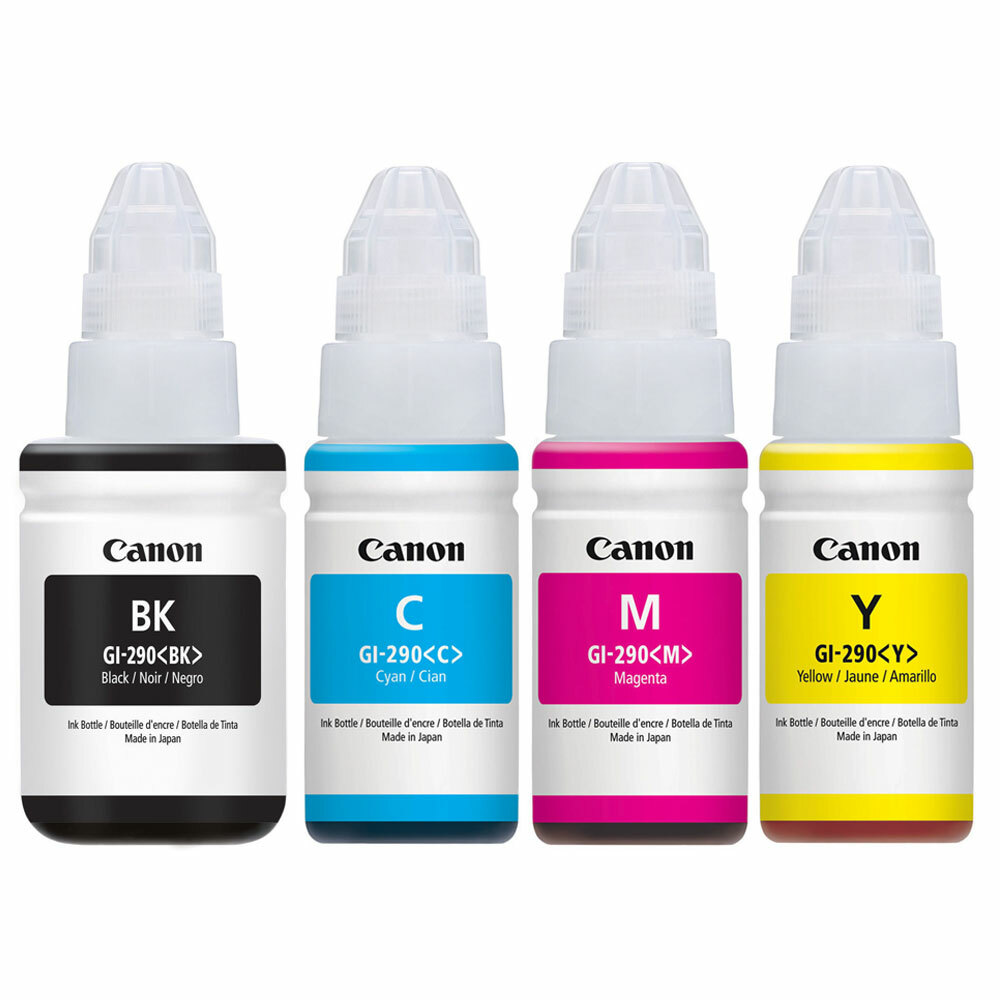 4PK Genuine Canon GI290 Ink Bottles for PIXMA G1200 G2200 G3200 G4200