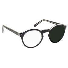 2.5X / 10 Diopter Magnifying Reading Glasses: Right Eye Magnified - Black Frame