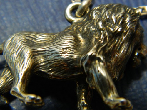 Pendant 835 Silver Lion With Chain Very Filigree 538 Grams Lion - Picture 4 of 8