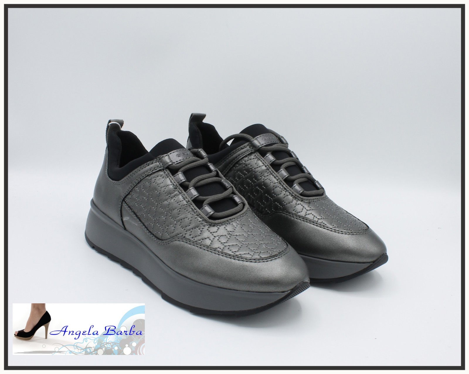 Geox kvinnor skor läder Wedge Plattform skor Winter Casual Lace Up Geox kvinnor skor läder Wedge Plattform skor Winter Casual Lace Up