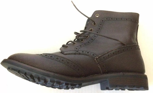 Sz 12 Leather Boots Men Joseph Abboud Collection 100% Size 12 men's Brown - Picture 8 of 12