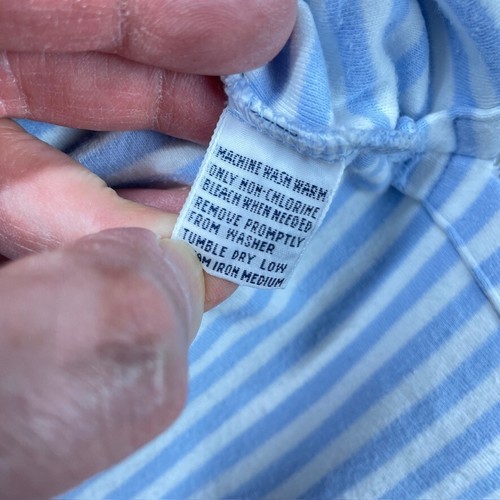 Polo Ralph Lauren Golf Shirt Herren S blau gestreift Baumwolle SS Pony Small Vintage USA - Bild 8 von 14