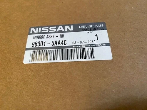 Genuine Nissan Mirror 96301-5AA4C (NEW)