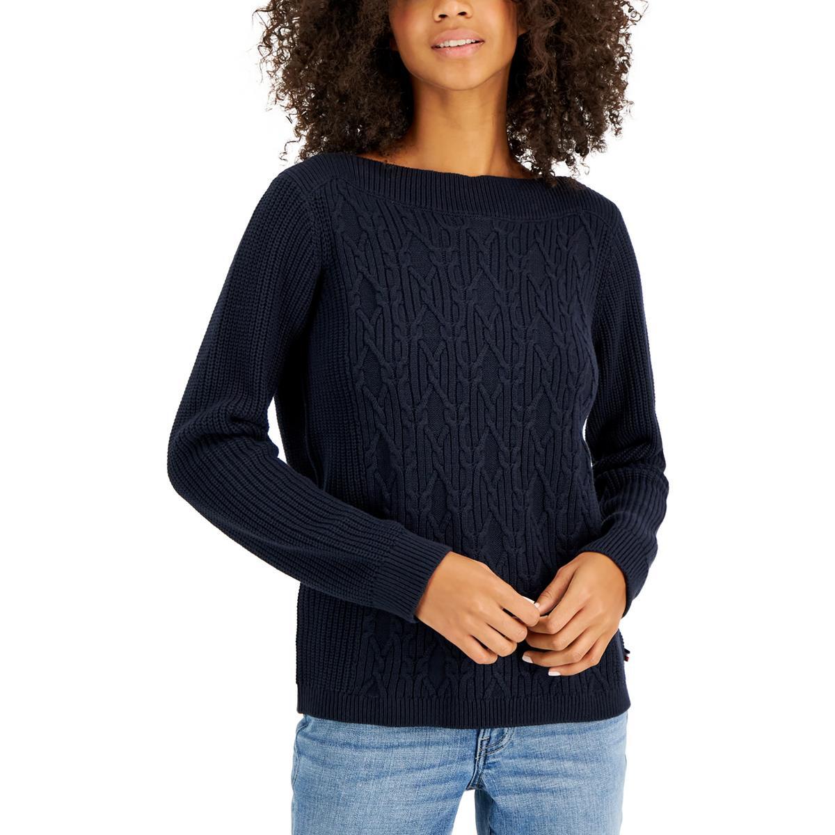 Tommy Hilfiger Женский темно-синий вязаный пуловер-джемпер-топ XL BHFO 6902