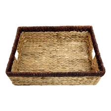 Boho Chic Rattan Tray With Handles