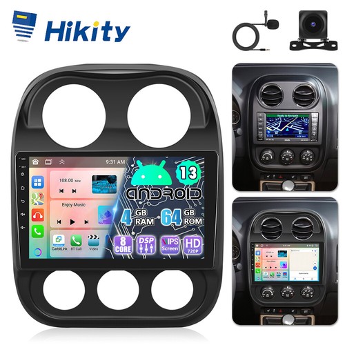 DAB+ 8-Core 4+64GB CarPlay Android13 Radio Für Jeep Compass MK49 11-16 GPS Navi - Bild 1 von 16