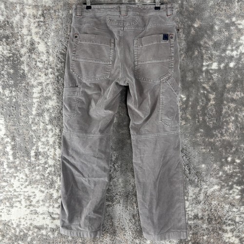 LL Bean Size 32x30 Corduroy Casual Pants Gray Button Zip Straight Leg - Picture 3 of 11