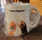 Vintage I Love Hush Puppies Brand Casuals Mug Hound Dog Advertising Kitsch NIB
