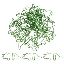 For Cute Paper Clips, 30 Piece Dinosaur Shaped, Light Green