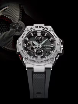 Casio G-Shock GST-B100 Series Black Dial Black Resin Band Watch