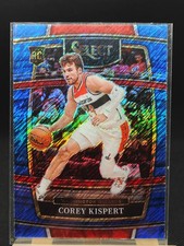 2021-22 Panini Select #81 Corey Kispert RC Blue Shimmer Washington
