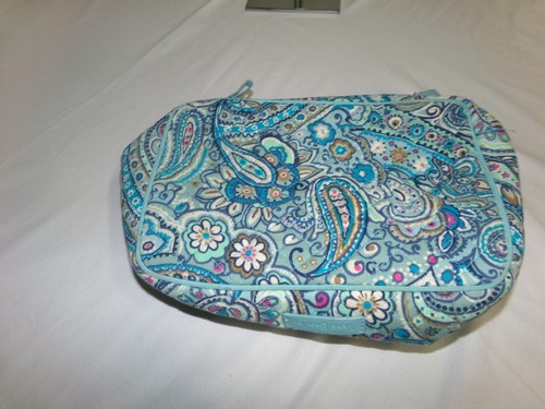 Vera Bradley Carry Handle Makeup Case Daisy Dot Paisley GUC - Picture 3 of 4