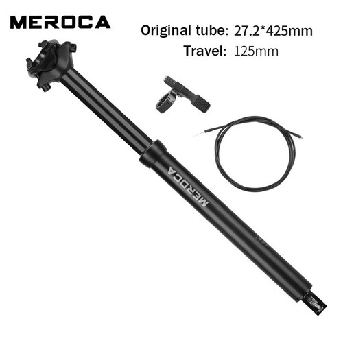 MEROCA Dropper Seat post 30.9/31.6mm MTB Lift Post Internal Cable Remote 425mm - Picture 9 of 9