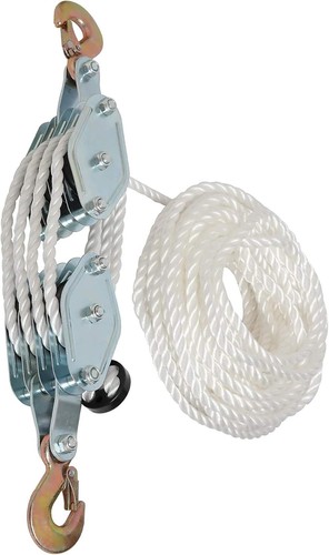 4000LB Block & Tackle Pulley System with 65' Rust-Resistant Rope - Bild 10 von 11