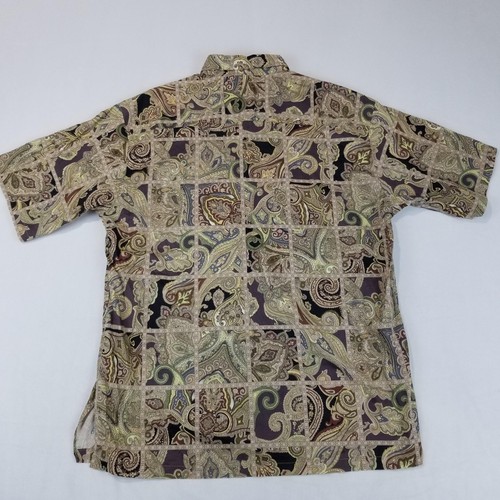 Tori Richard Hawaiihemd Herren XL Paisley Patchwork Baumwolle Rasen Made in USA - Bild 2 von 10