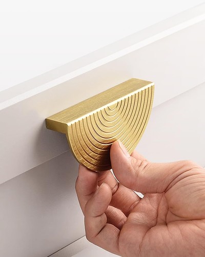 Brass Cabinet pulls Brushed Drawer Pull Modern Gold Handles Drawer Handles fo... - Picture 5 of 6