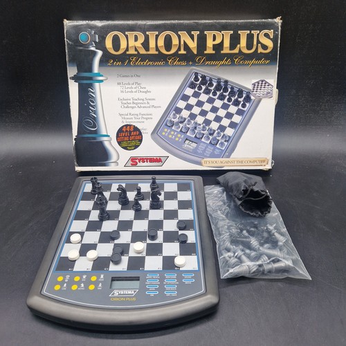 Vintage Systema Orion Plus 2 in 1 Elektronischer Schach & Zeichen Computer. Getestet