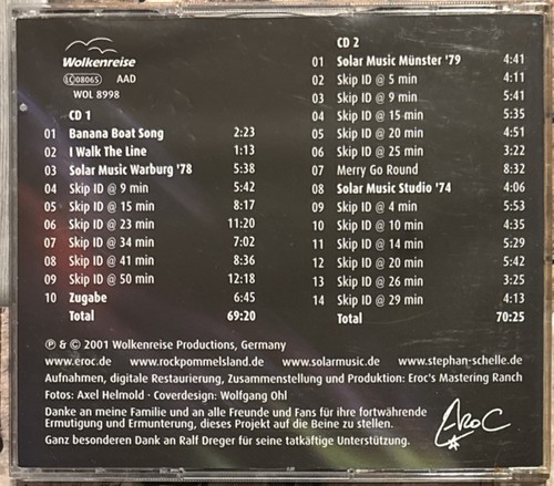 Grobschnitt - The History of Solar Music 1 - 2 CDs - 2001 Wolkenreise WOL 8998 - Bild 2 von 4