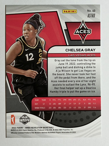 2022 Panini Revolution WNBA Astro #40 Chelsea Gray - Picture 2 of 2