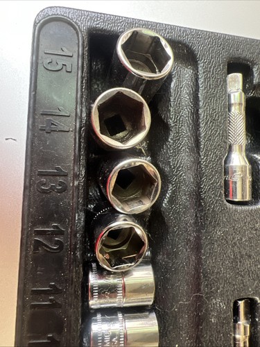 Snap On 1/4 Set 117TMM General Service Set Metric 4-15mm Ratchet Socket 🔥 - Picture 7 of 7