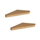  2pcs Creative Solid Wood Wall Hooks Coat and Hat Hanger Japanese Style Clothes
