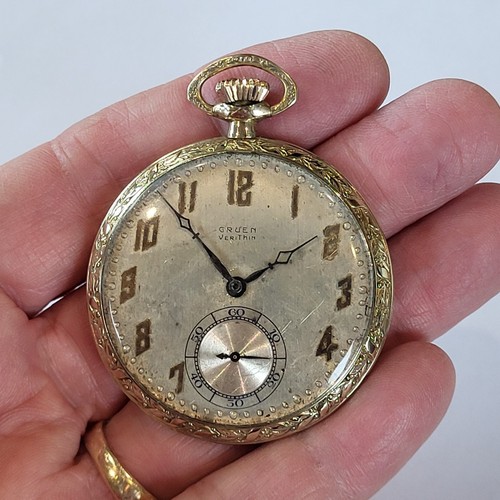 N75 HIGH GRADE 1936 GRUEN 17j VERITHIN PRECISION ORIGINAL 14K GOLD FILLED CASE! - Picture 22 of 22