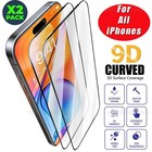 2x Full Cover Screen Protector For iPhone 17 Pro MAX 16 15 14 13 Tempered Glass