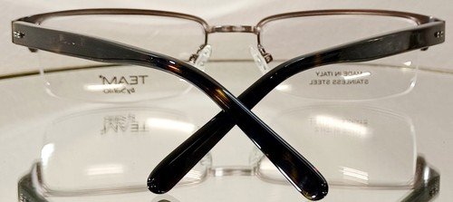 TEAM BY SAFILO TEAM 4158 01J1 Eyeglasses RUTHENIUM New Semirimless 53-18 ITALY - Picture 6 of 14