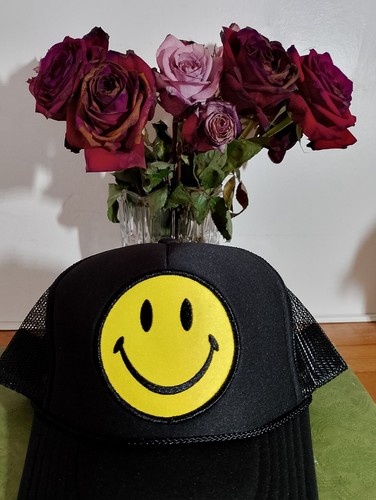 Cappello camionista AVIATOR NATION vintage faccina sorridente 🙂 nero. OSFA - Foto 2 di 10