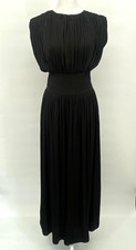 Banana Republic Dress Womens 0 Black Pleated Maxi Formal Evening Prom New