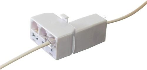 Telephone Line Splitter Adapter RJ11| Dual Line Separator 4 Conductor (WHITE) - Afbeelding 3 van 9