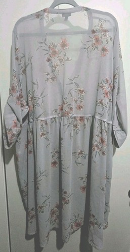 TORRID HIGH LOW DUSTER KIMONO ROLL TAB SLEEVES BUTTON FRONT LIGHTWEIGHT... - Picture 2 of 12
