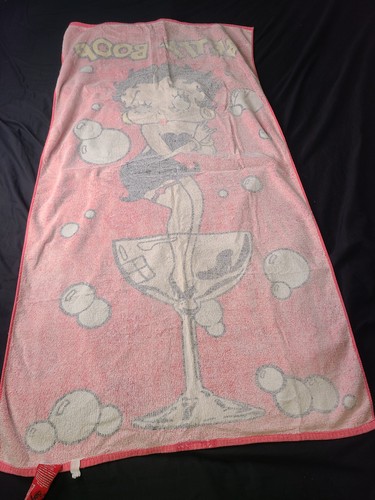 Vintage Betty Boop Strandtuch in Champagnerglas Rot 2005 King Features 54x28 - Bild 11 von 17