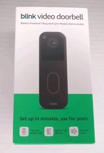 Blink Sonnette vidéo sans fil 2nd Gen Modèle le plus récent noir HD, NEW/SEALED