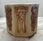 Weller Roma 1910-20s Vintage Pottery Ivory Eight Sided Paneled Ceramic Planter