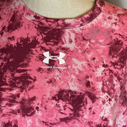 Sudadera para mujer Under Armour rosa rival cuello redondo, L - Imagen 4 de 7