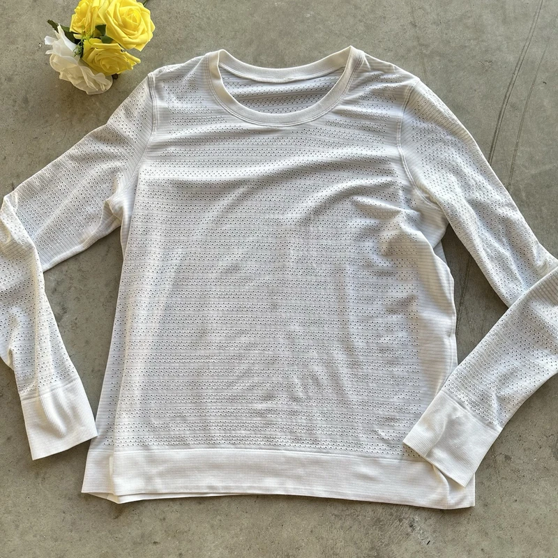 lululemon breeze long sleeves airflow seamless fishnet shirt