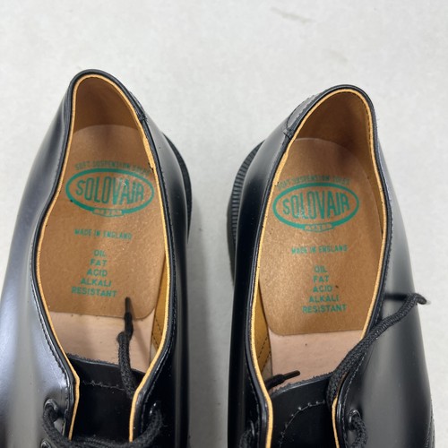Solovair Schuhe schwarz Herren Größe 9,5 Schnürschuhe Leder hergestellt in England 1462 Lorne - Bild 12 von 17