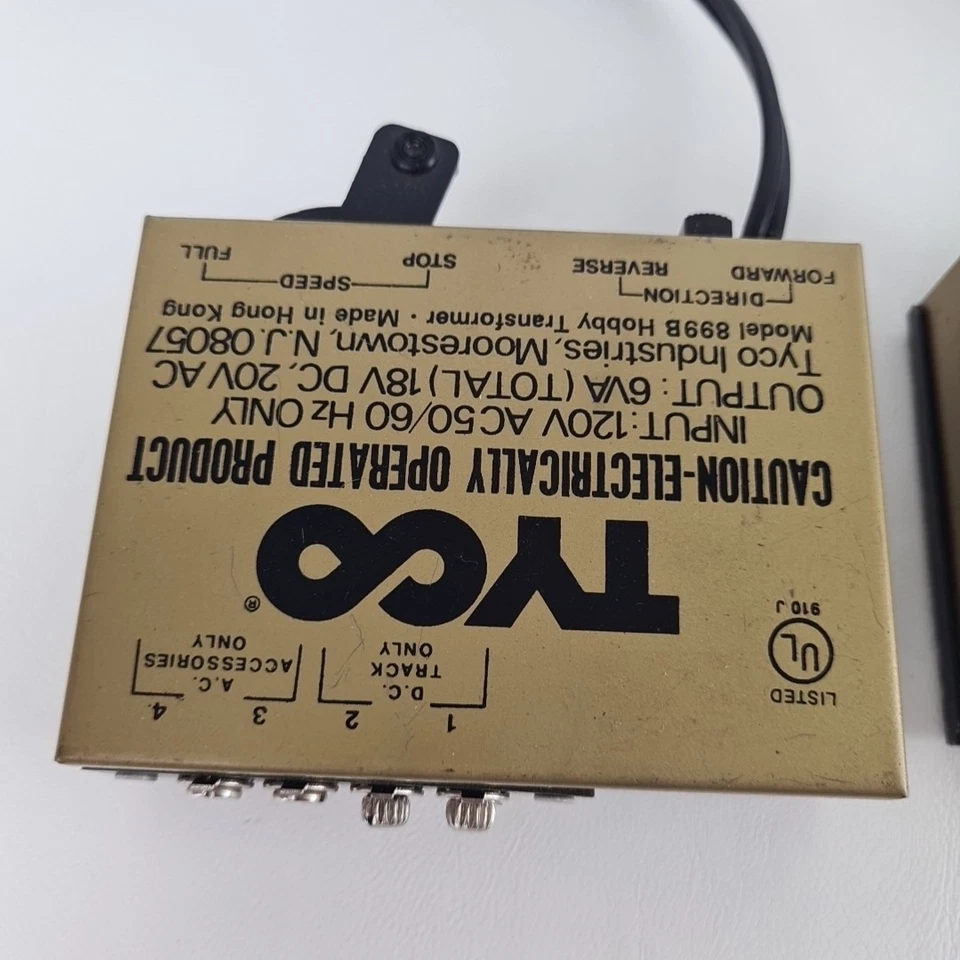 🚨 Lote De 2 Transformadores De Colección Tyco HO Train Power Pack Modelo 899BP, 899B Foto 3 de 4