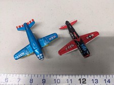 Vintage Tin Litho US Navy Lot of 2 Friction Powered Made in Japan 3.5"