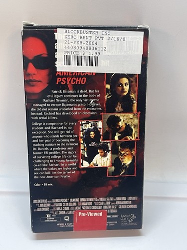 American Psycho 2 (VHS, 2002) Mila Kunis - Imagen 2 de 2