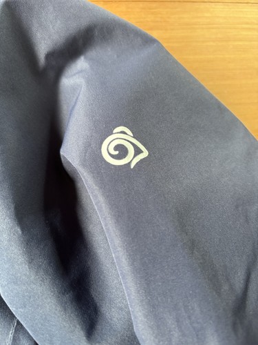 Craghoppers Jacket Women 14 Full Zip Logo Blue Aquadry Hood Waterproof Windproof - Picture 16 of 17