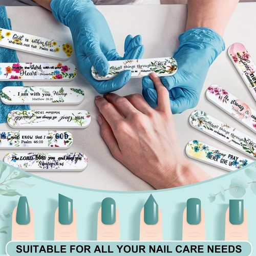 50 Stück Christliche Geschenke für Frauen Großpackung Bibelvers Schrift Nagelfeilen Mini... - Bild 2 von 6