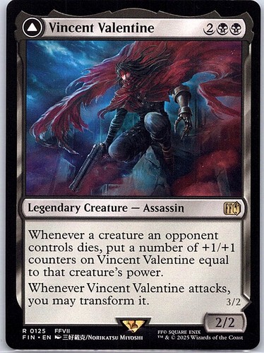 Vincent Valentine 125 FINAL FANTASY - Magic The Gathering MTG - NM - Picture 1 of 2