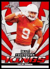 2020 Leaf Draft Collin Johnson 77 Red Texas Longhorns