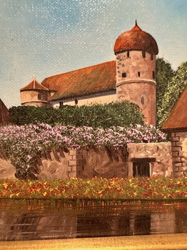 EUGENE SCHMIDT Original Bavaria Germany LANDSCAPE SANTA BARBARA Oil Canvas COA - Picture 10 of 19