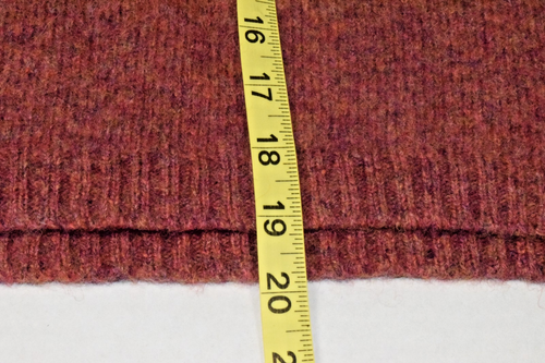 Vintage Wollpullover Gr. S/M 80er Dusty Brick Rot Nahtlos Schulter Grunge - Bild 7 von 8